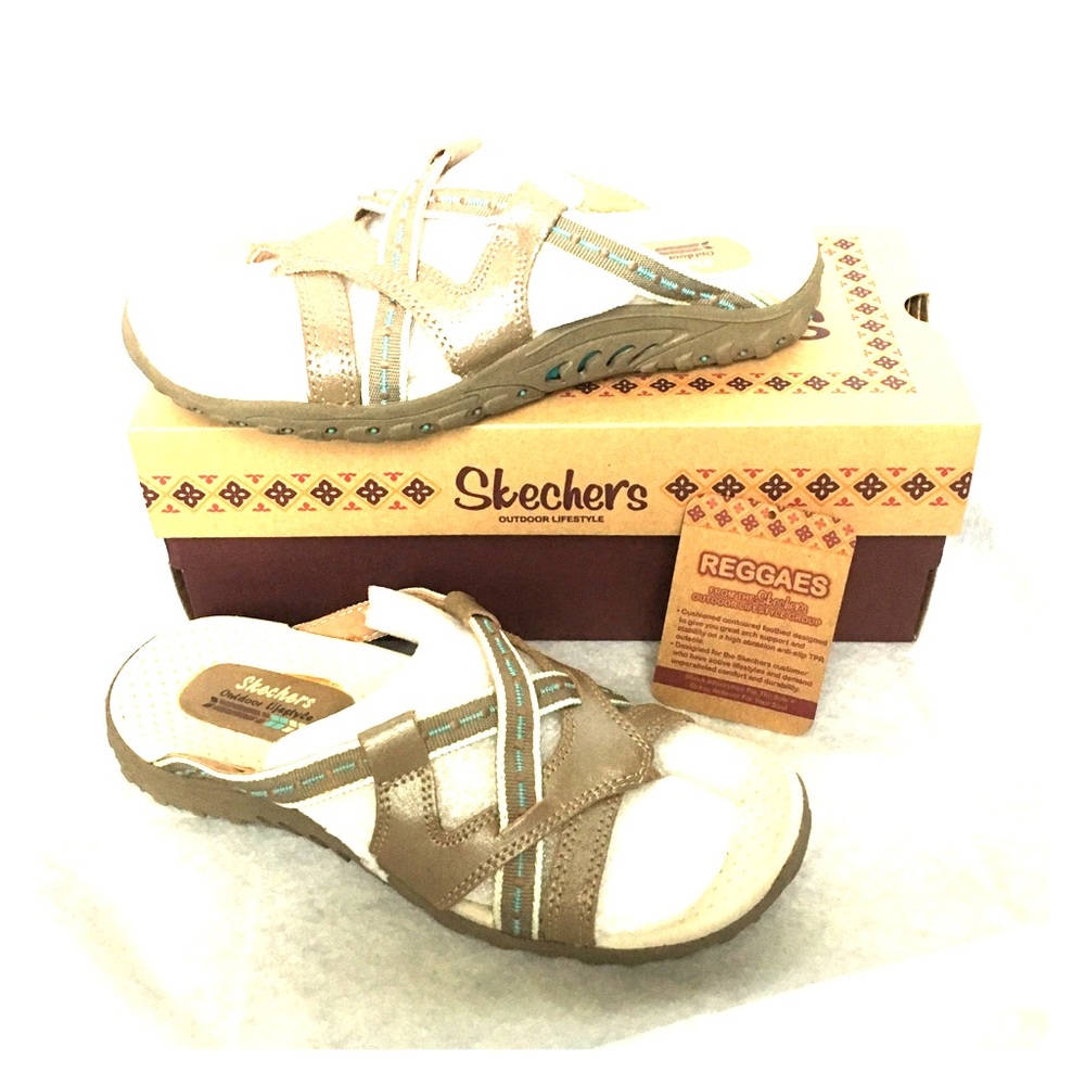 Skechers Thong Reggaes Sandal Memory Foam NIB